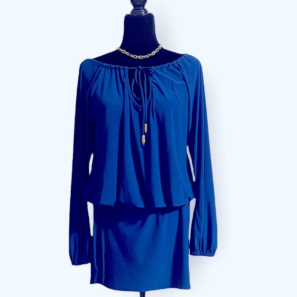 Blue dress by Drea Buchman